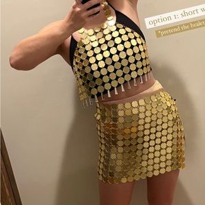Nasty Gal Gold Disc Chainmail Set
